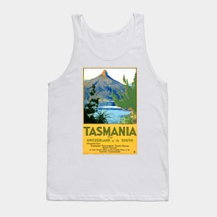 Vintage Travel Poster Australia Tasmania Tank Top